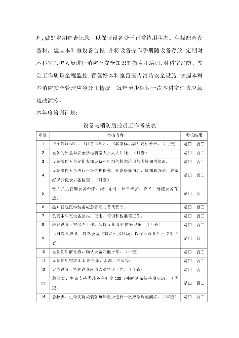 设备与消防安全质控员工作记录本_第2页