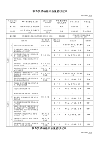 设备安装检验批质量验收记录