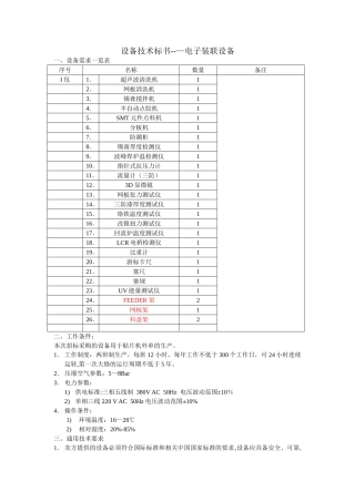 设备技术标书---设备辅助设备及仪器
