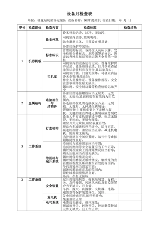设备月检查表