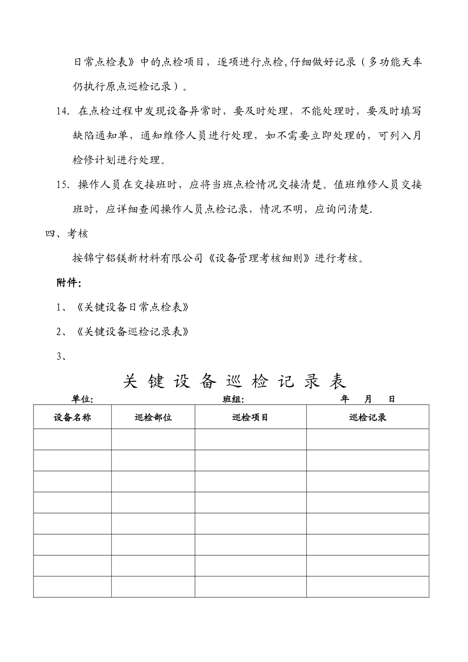 设备点巡检管理制度_第3页