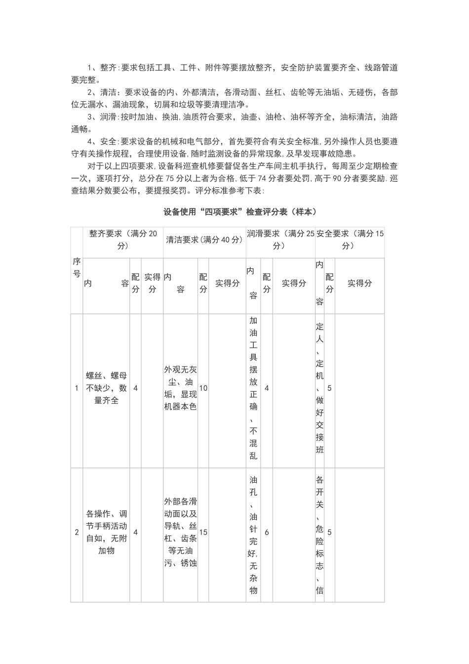 设备维护管理的日常要求_第2页