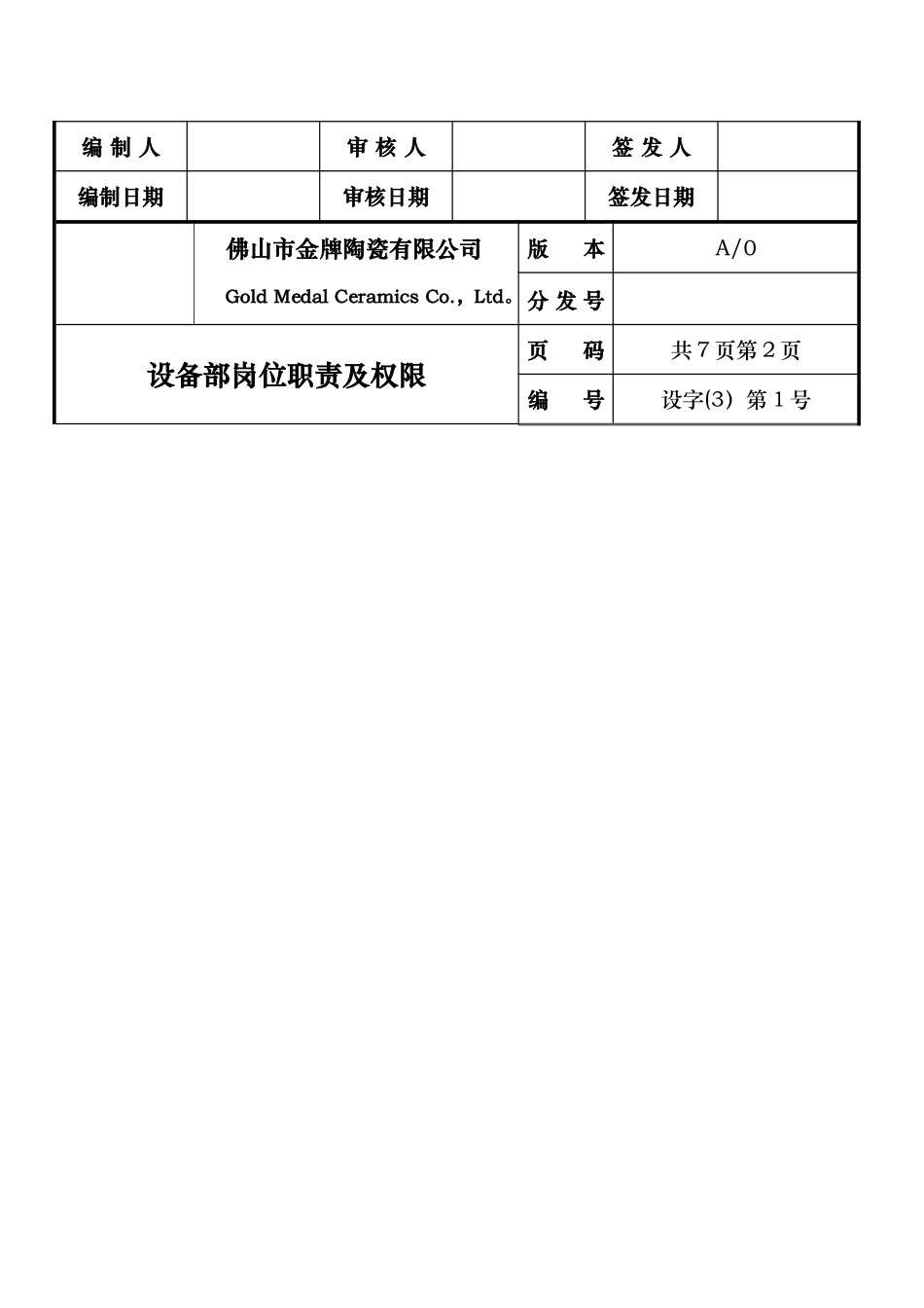 设备部岗位职及权限_第2页