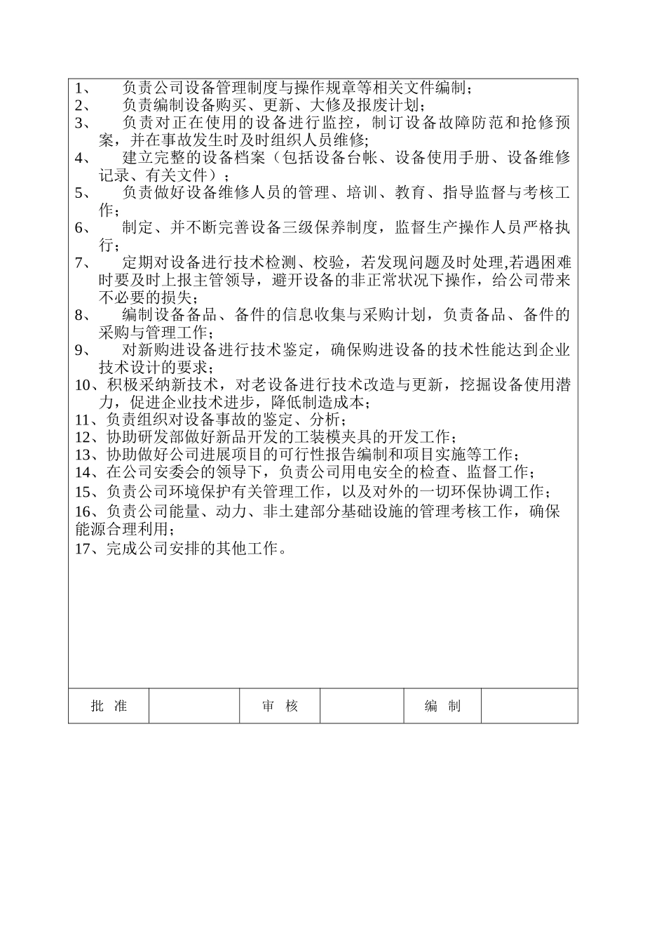 设备部岗位职责-_第2页