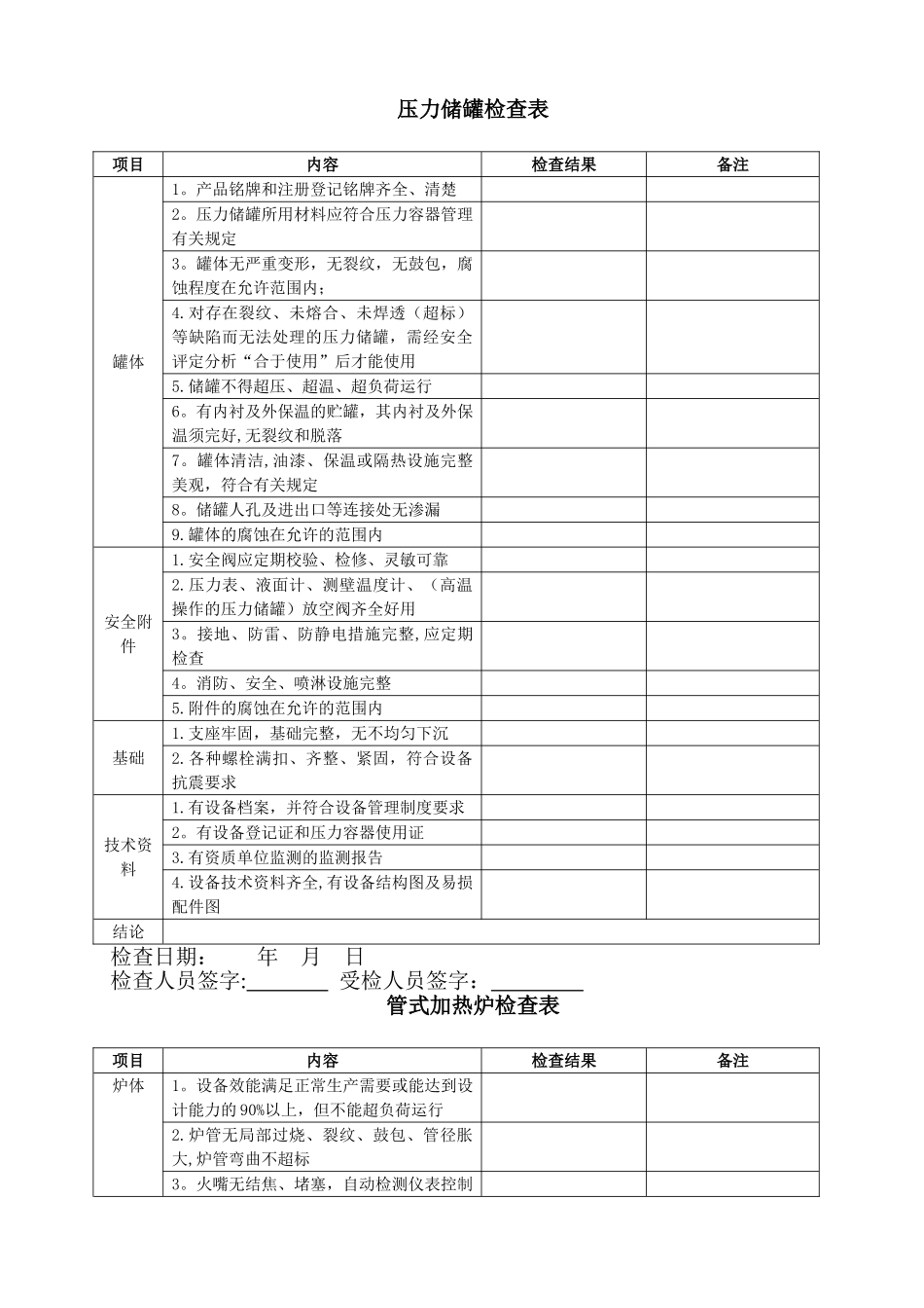设施设备检查表_第2页