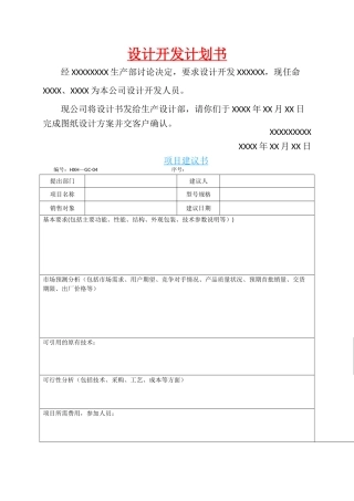设计开发计划书