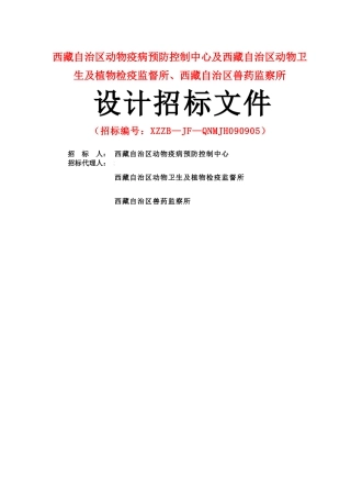 设计招标文件范本