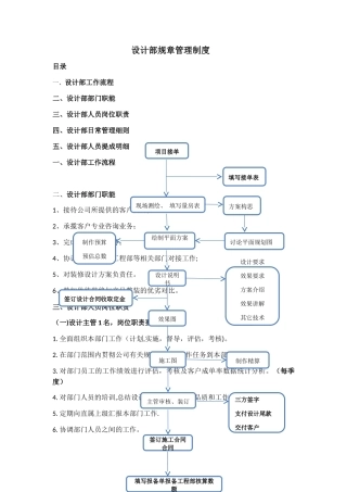 设计部规章管理制度