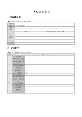 评审报告模版