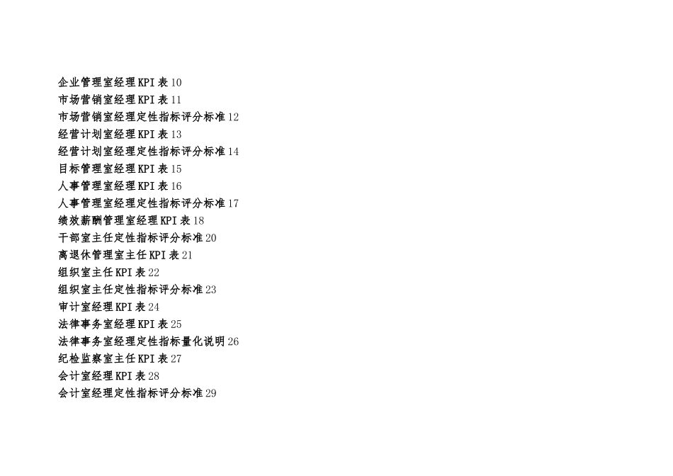 005成飞集团室经理KPI表_第2页