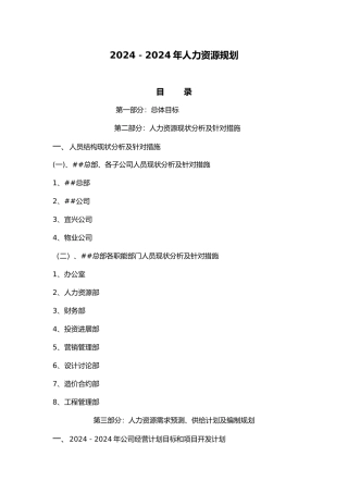 0607年度人力资源规划051030