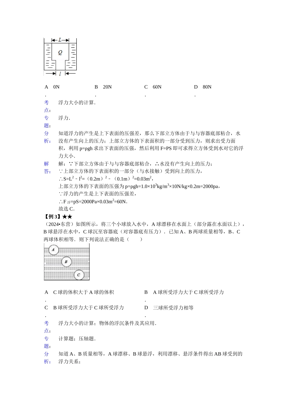 10.-浮力计算及物体浮沉条件_第2页