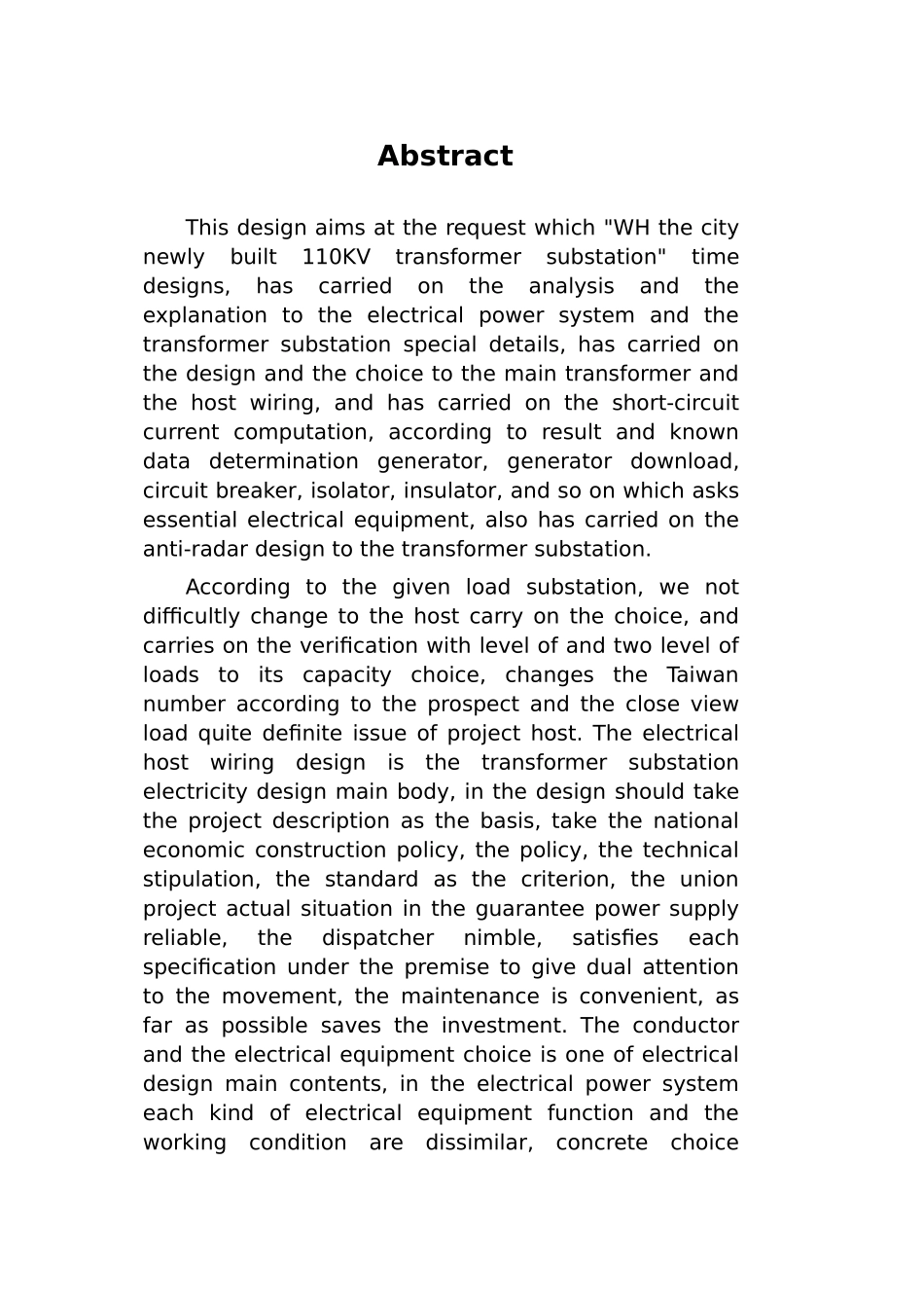 110kv变电站电气一次部分设计毕业论文正稿_第3页