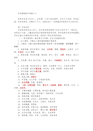 1多肉植物新手种植入门