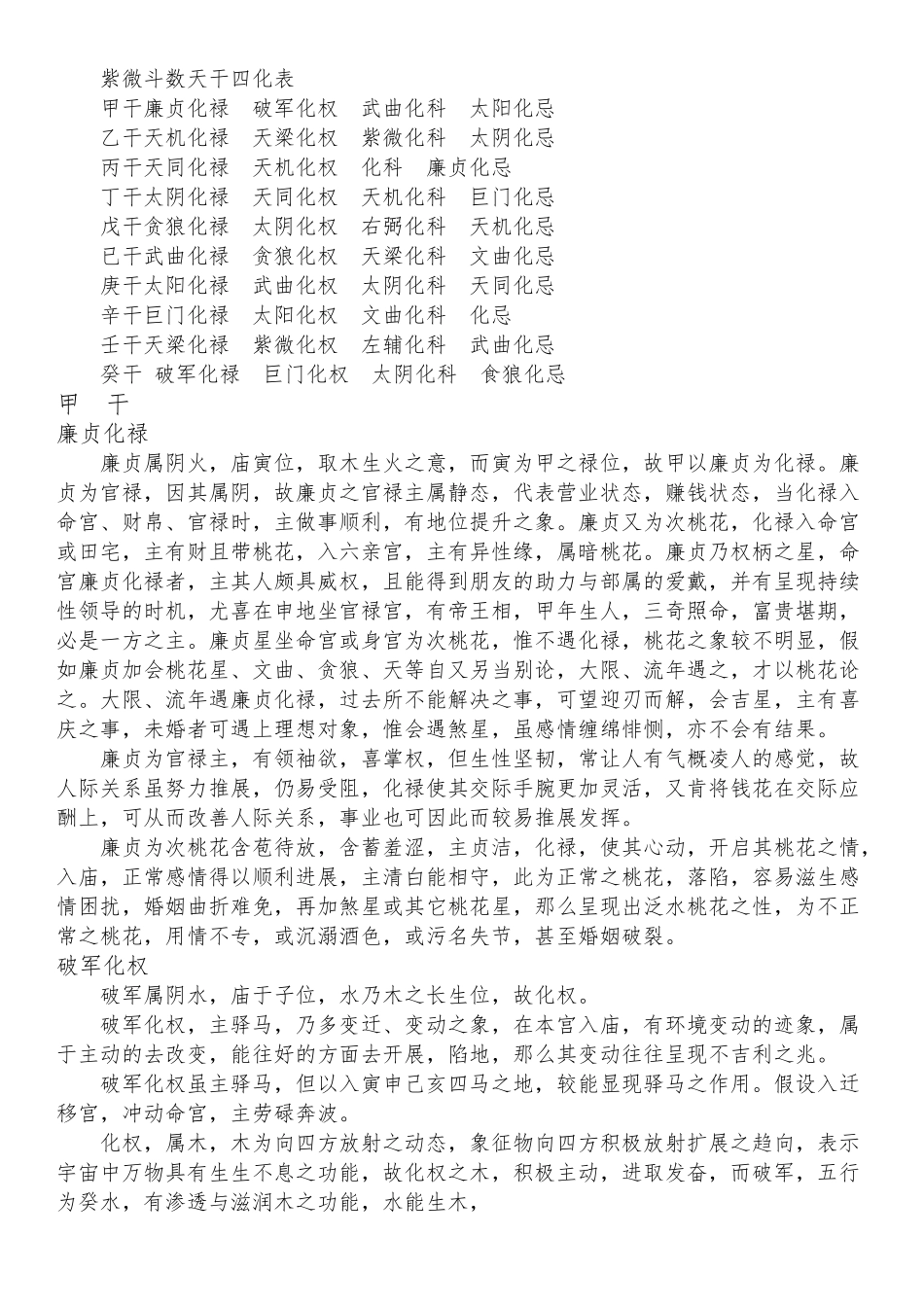 1紫微斗数天干四化表_第1页