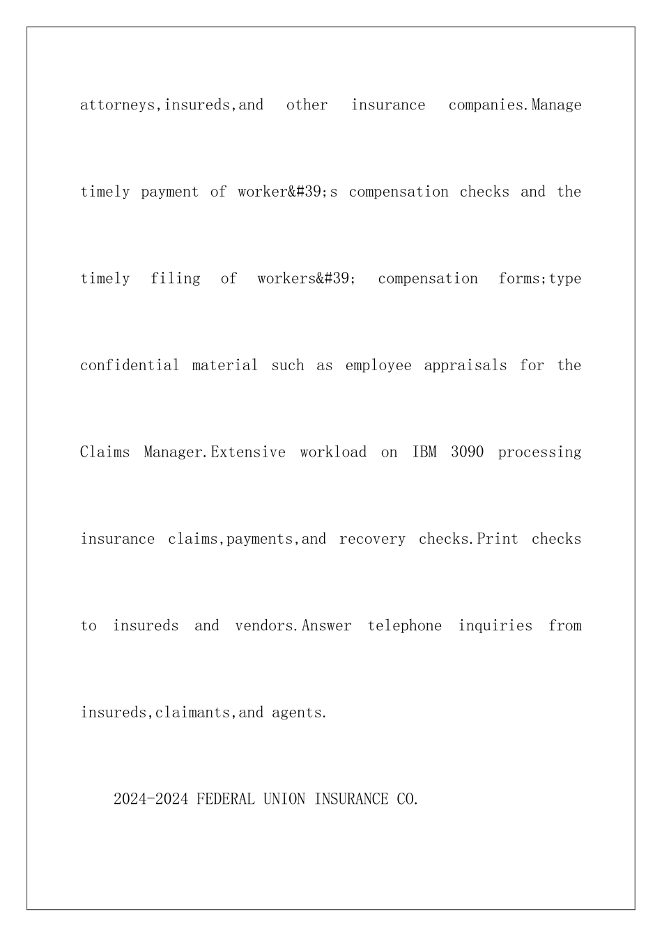 2024企业文员英文简历_第3页