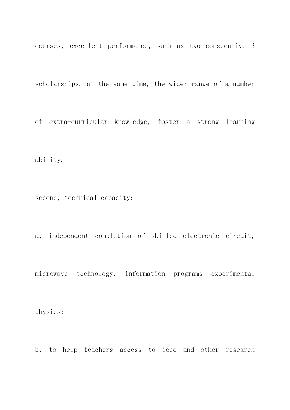 2024信息技术毕业生英文简历_第2页