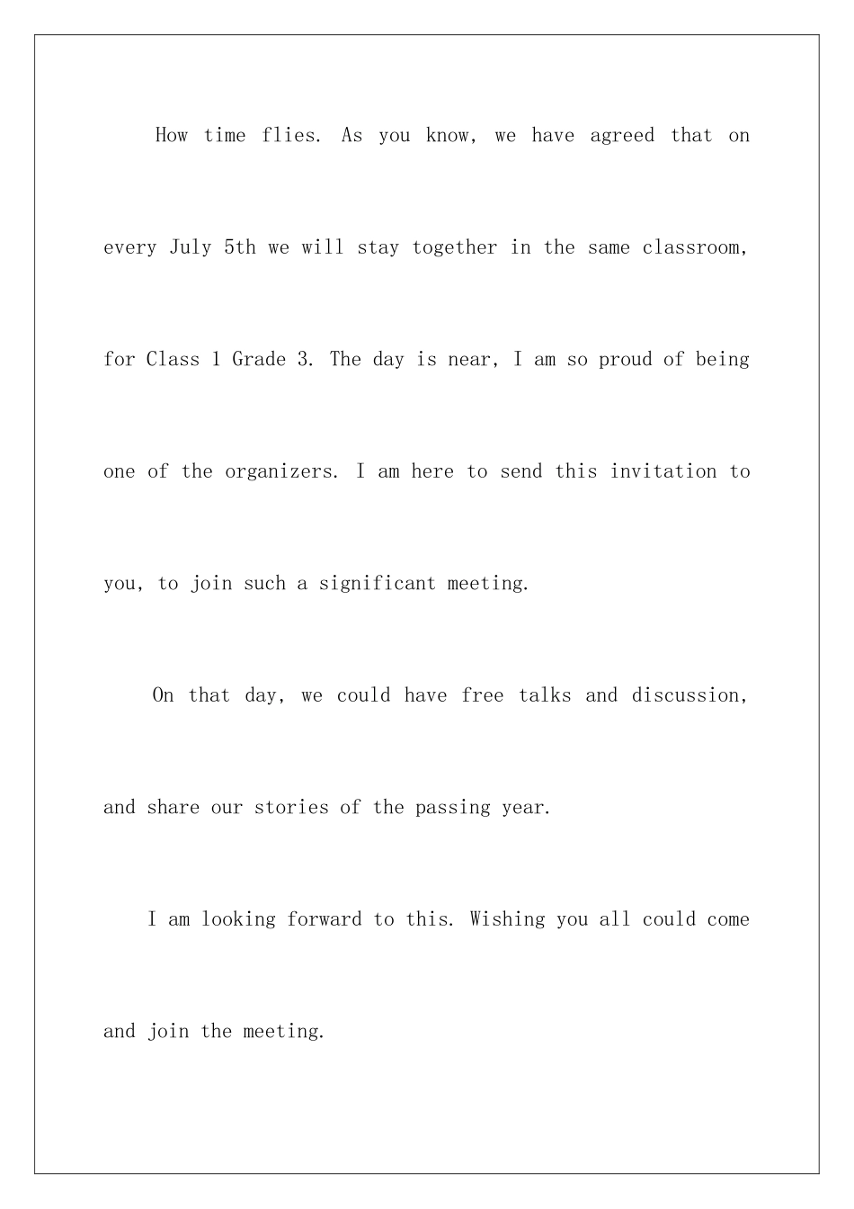 2024同学聚会的英文邀请函_第2页