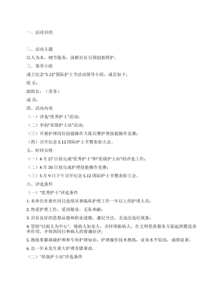2024年512护士节活动方案