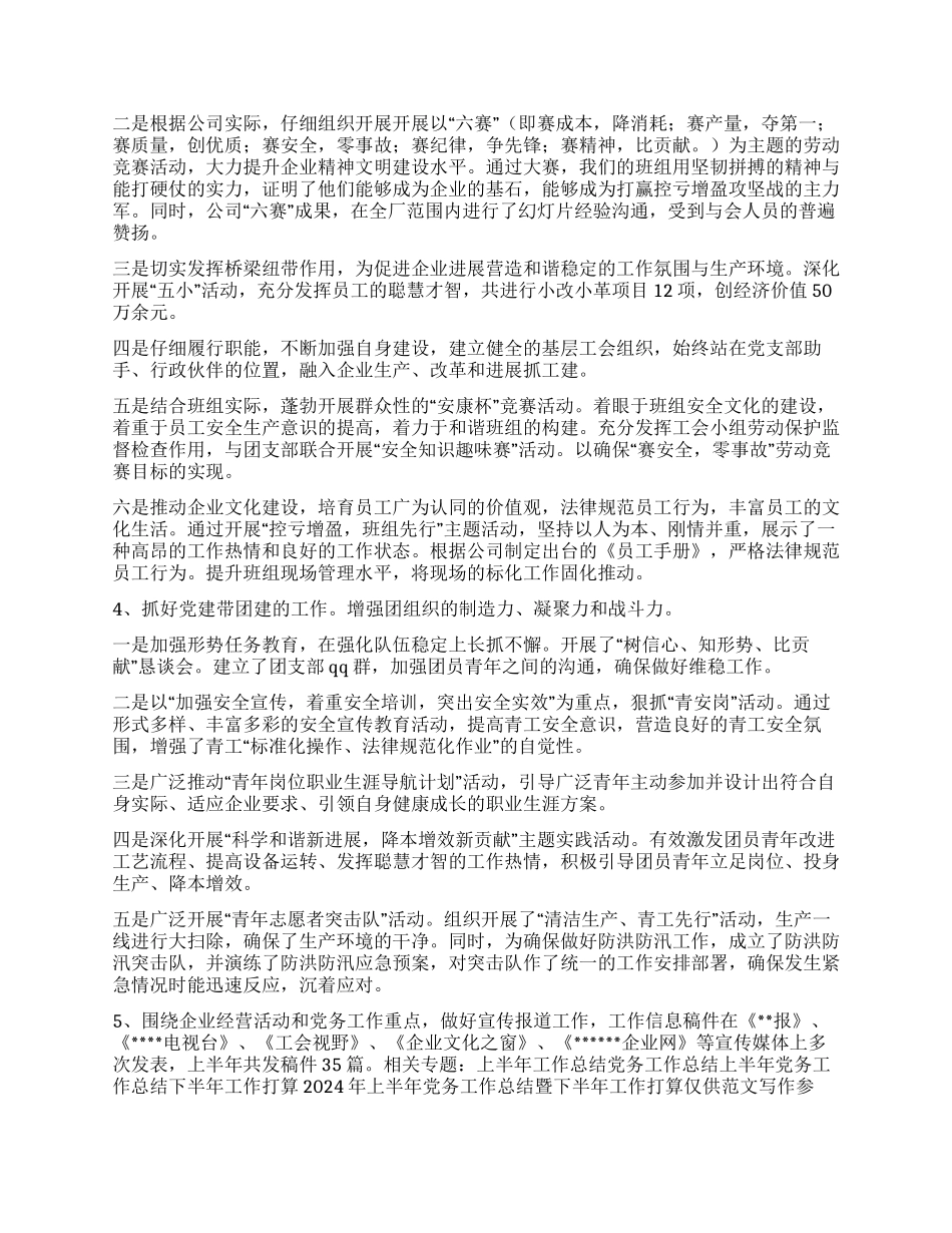 2024年上半年党务工作总结暨下半年工作打算_第2页