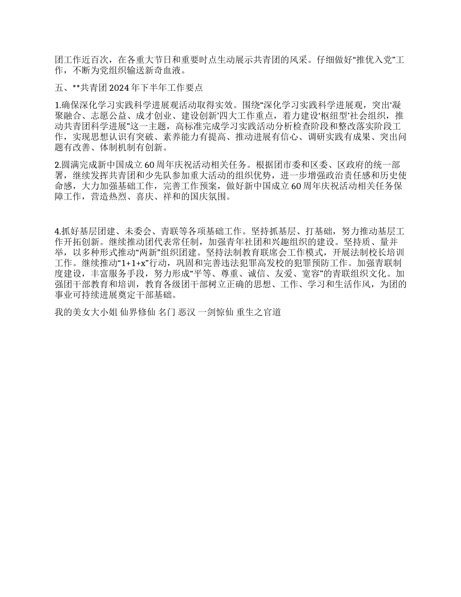 2024年上半年共青团区委工作要点总结_第3页