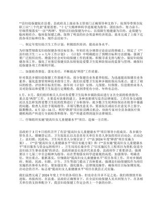 2024年上半年妇幼保健两管工作要点总结
