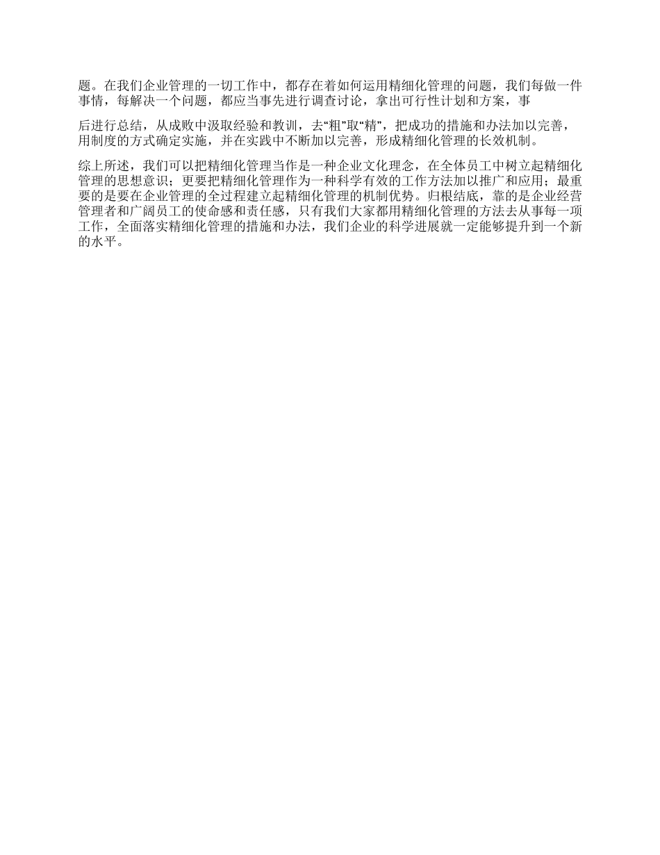 2024年企业精细化管理经验材料_第2页