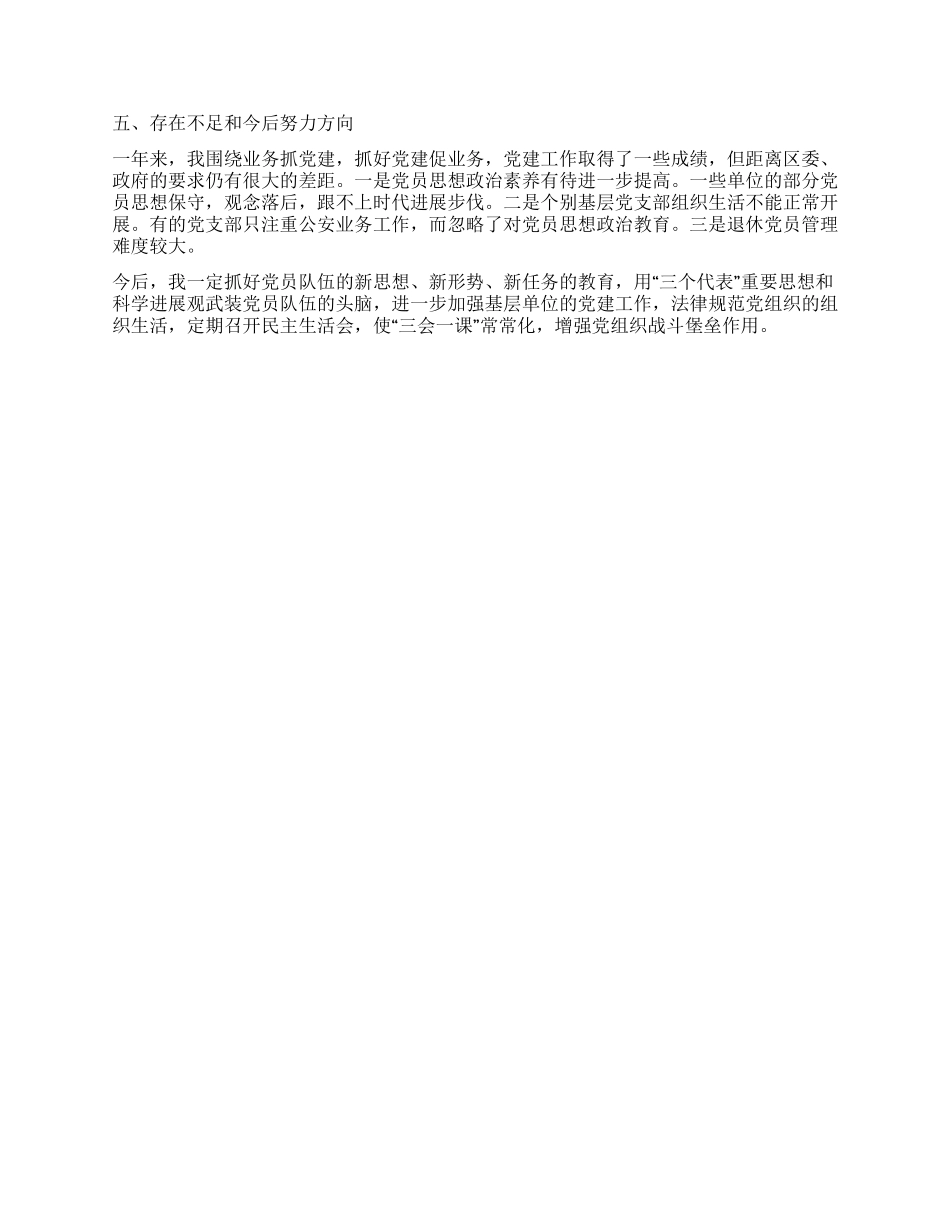 2024年公安分局党委书记述职报告_第2页