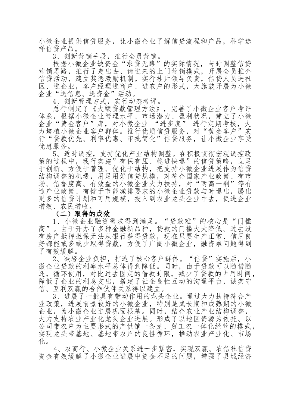 2024年农商银行小微企业自评报告模板_第2页