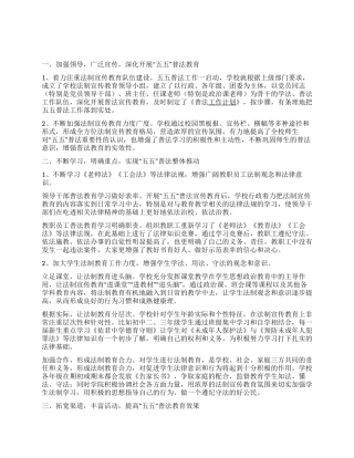 2024年学校五五普法工作总结