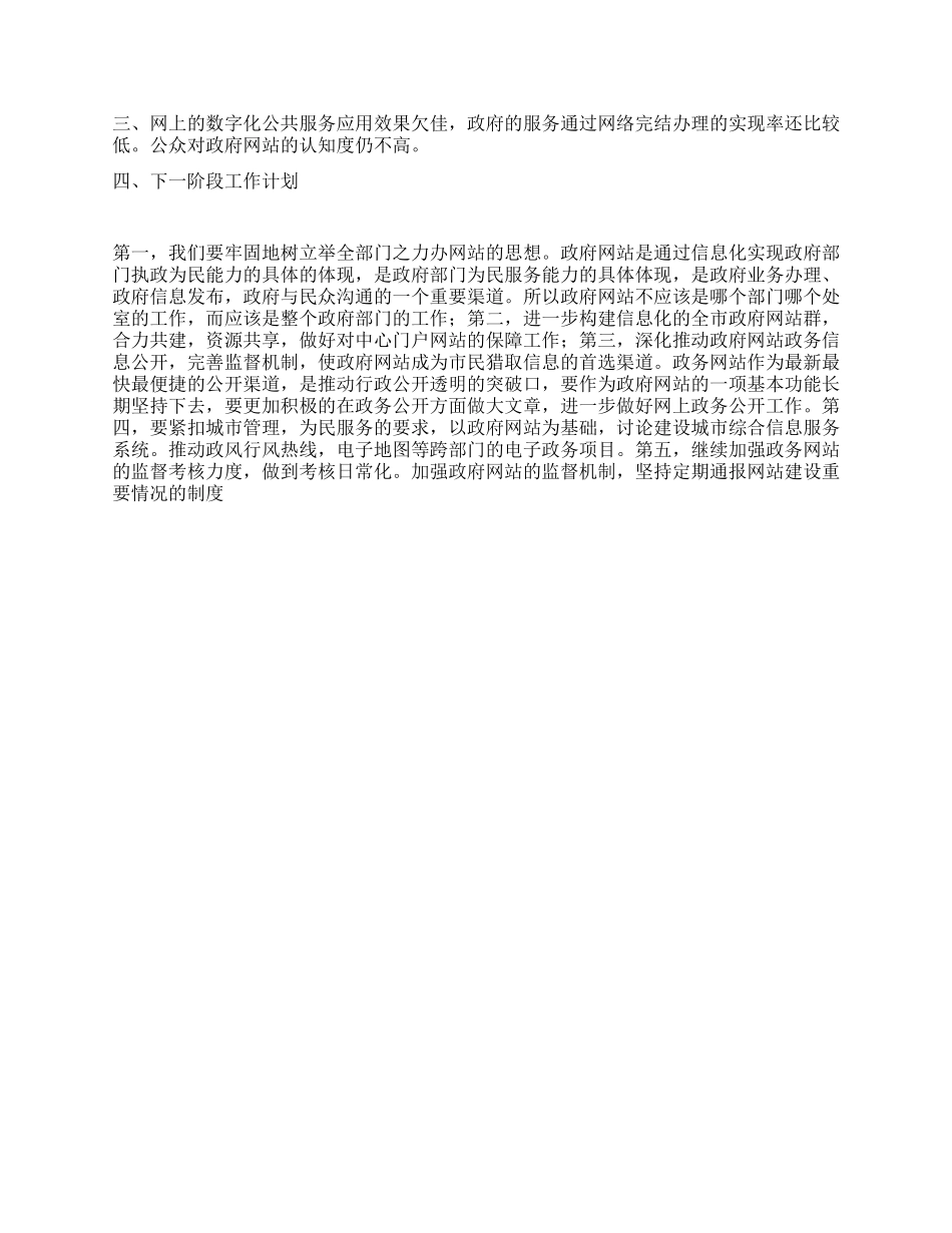 2024年市政府网站建设工作总结_第3页