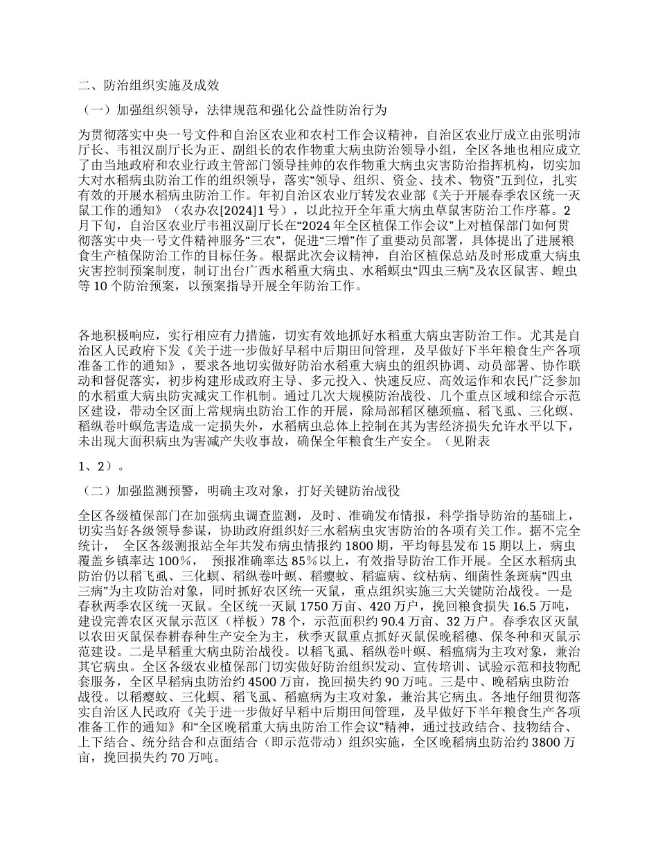 2024年广西水稻病虫害防治工作总结_第2页