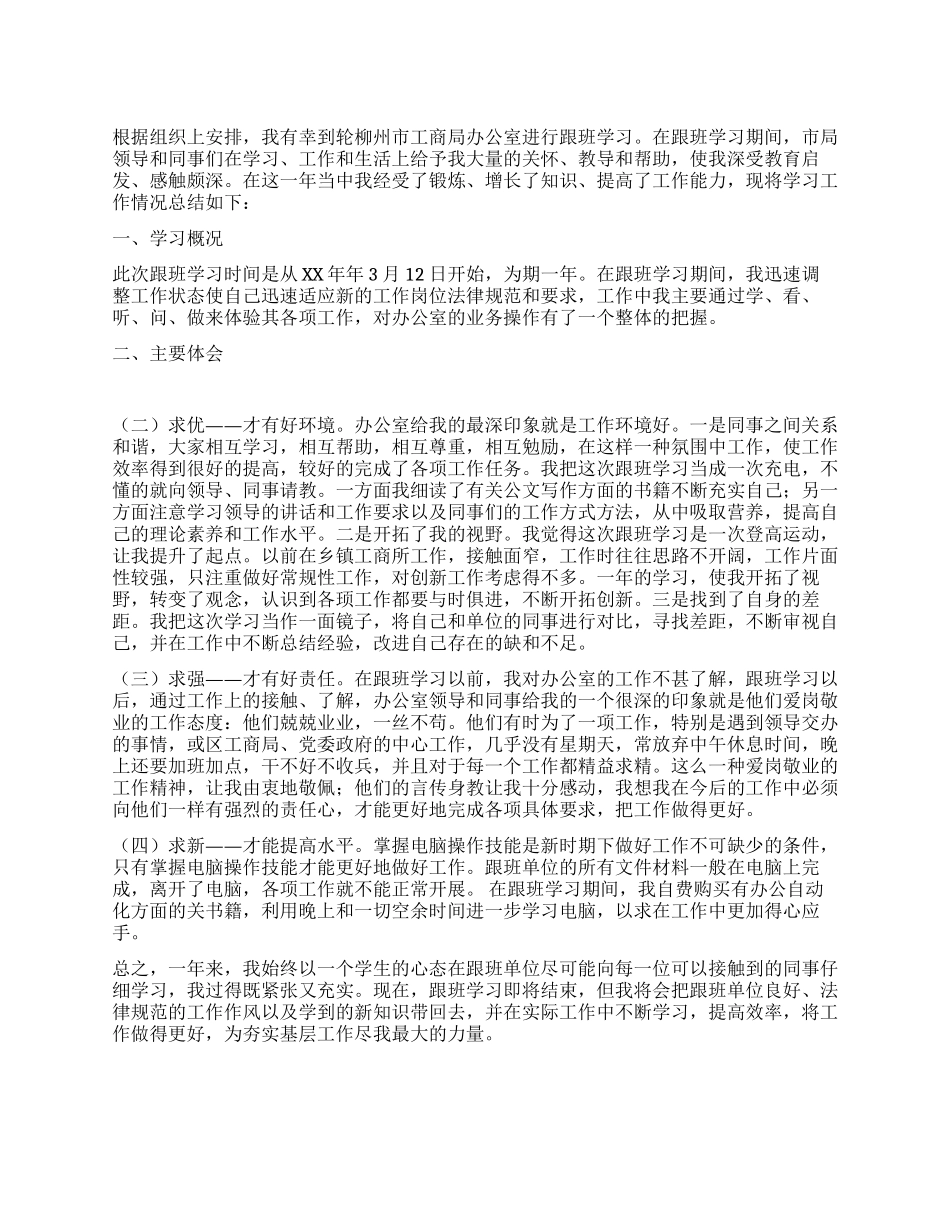 2024年挂职学习总结_第1页