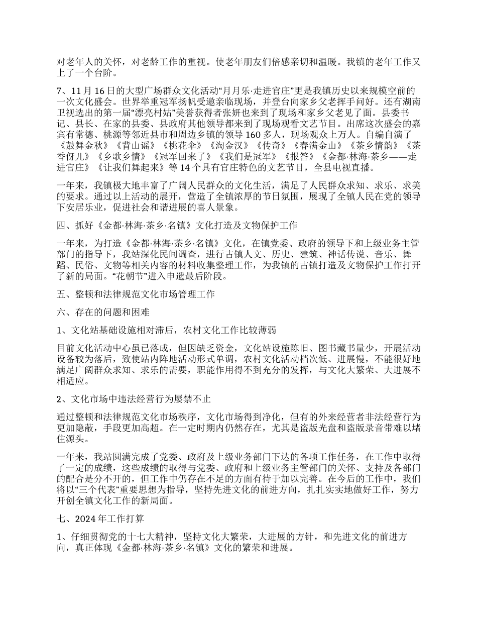 2024年文化广播电视工作站年终工作总结_第2页