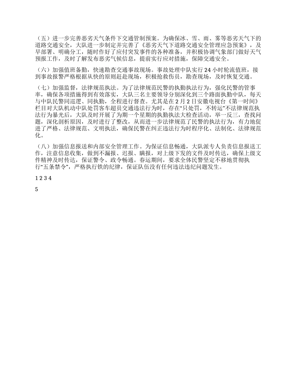 2024年虎年交警春运工作总结_第2页