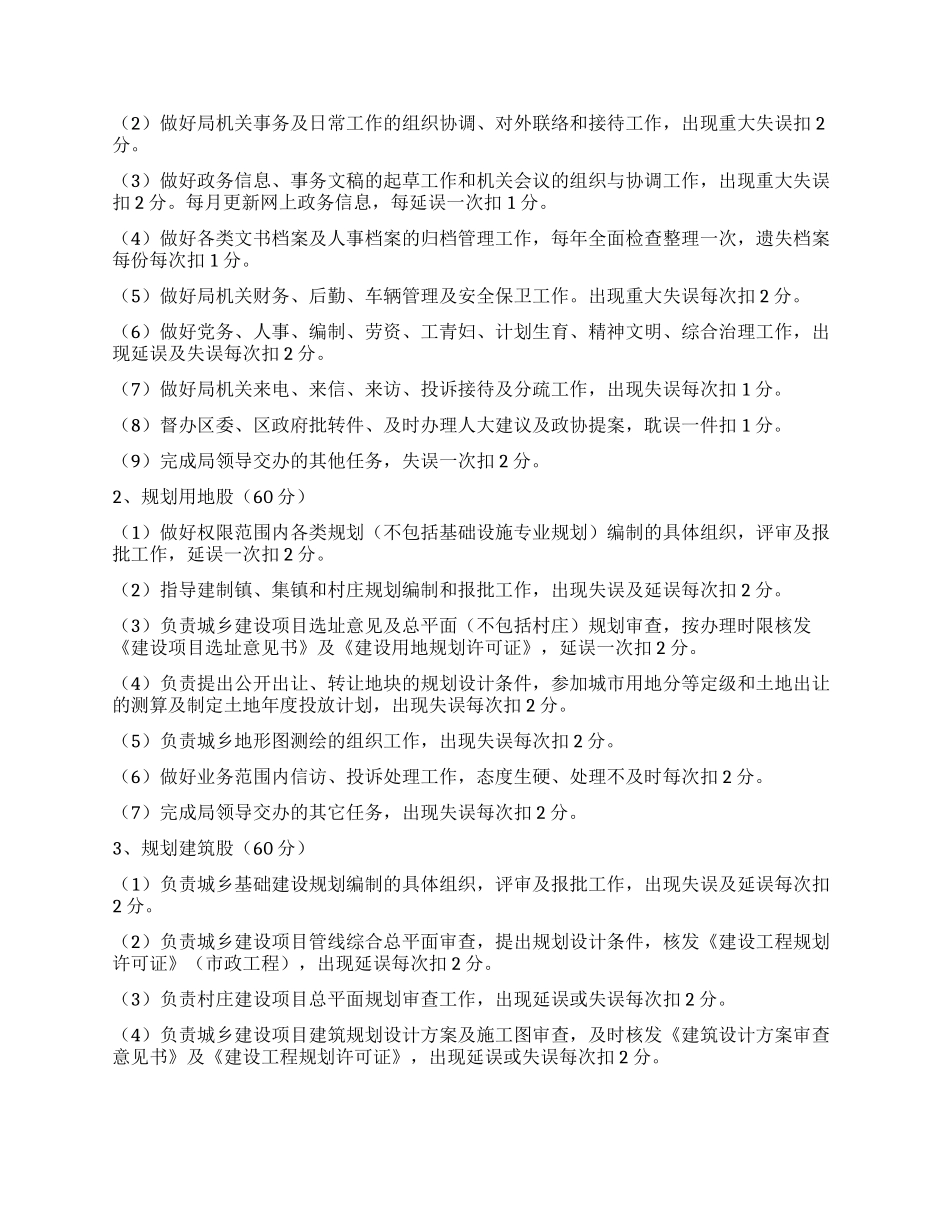 2024年规划局绩效考核方案_第3页