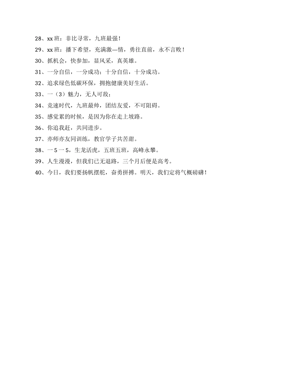 2024年高三班级的口号合集40条_第2页