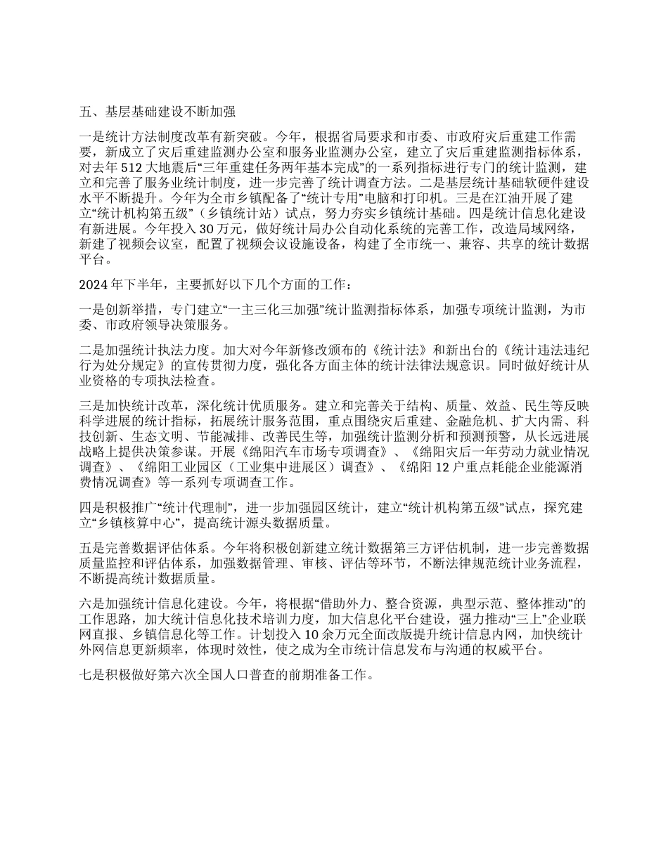 2024统计局工作总结_第2页