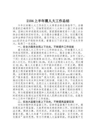 2104上半年震人大工作总结