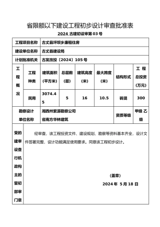 215;215;工程初步设计审批