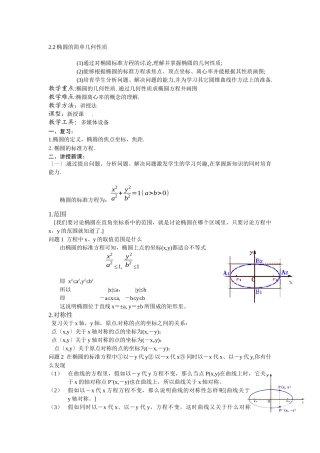 212椭圆的简单几何性质2