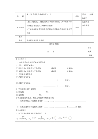 21有机反应类型第二课时