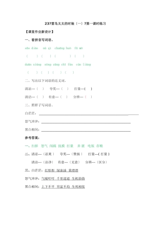23《雷鸟太太的时装》第一课时练习