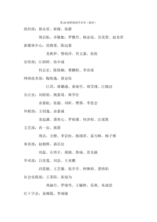 24团学初步名单