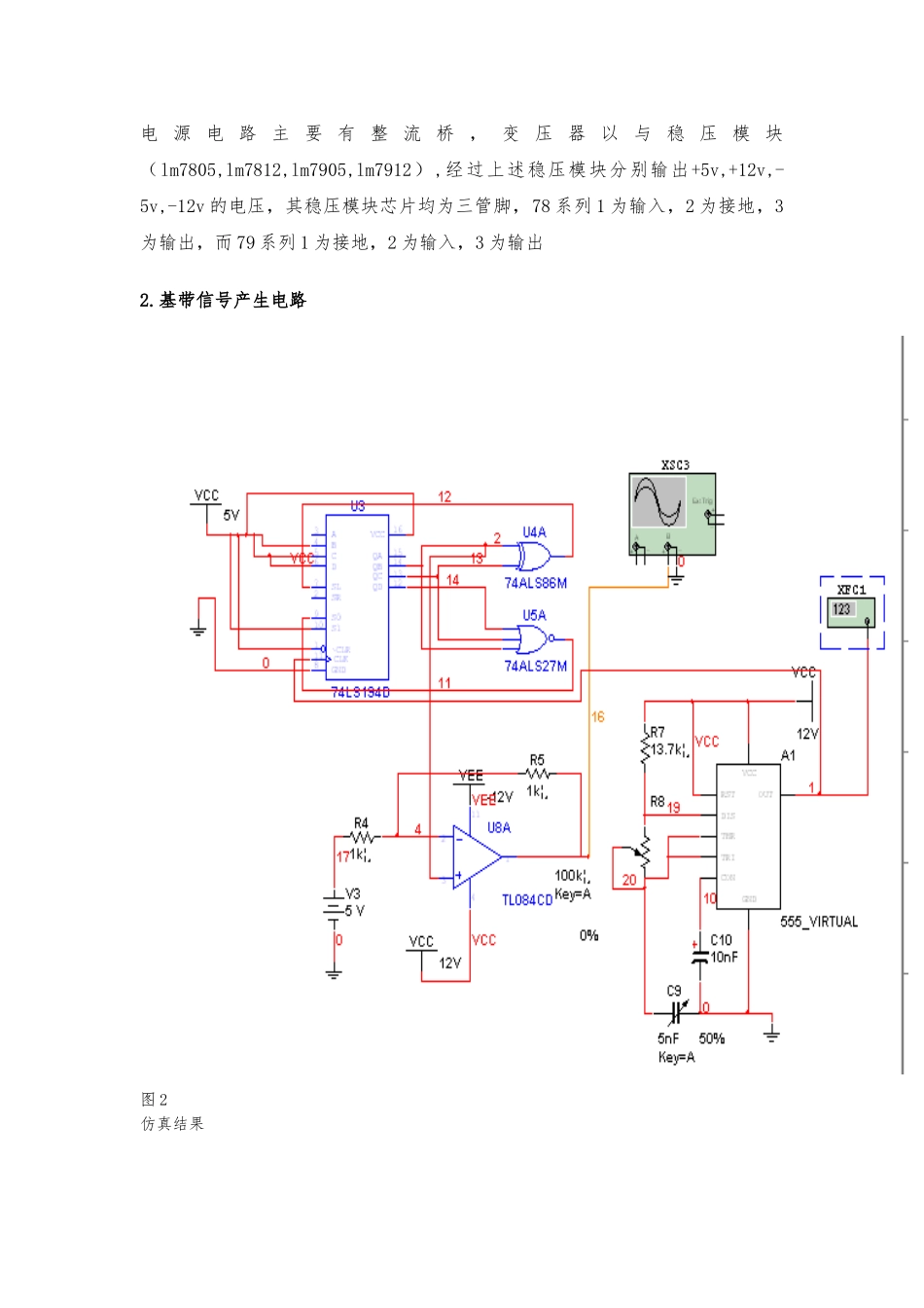 2FSK调制的简单数字通信系统设计报告_第2页