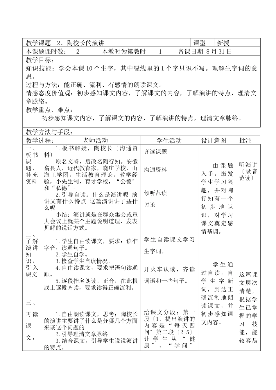 2陶校长的演讲_第1页