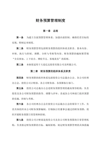 2：财务预算管理制度，共5页