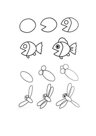 3-4岁儿童填图简笔画