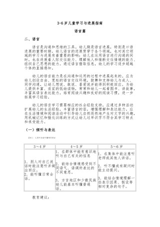 3-6岁儿童学习与发展的指南-语言篇