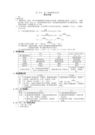 32《铁铜的获取及应用》知识小结